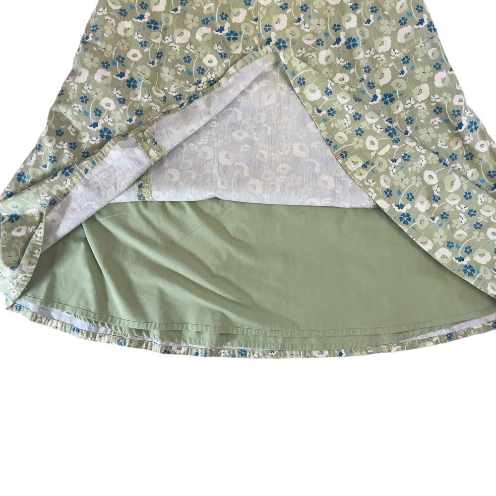 Venezia Green Floral A-Line Skirt - Picture 4 of 9